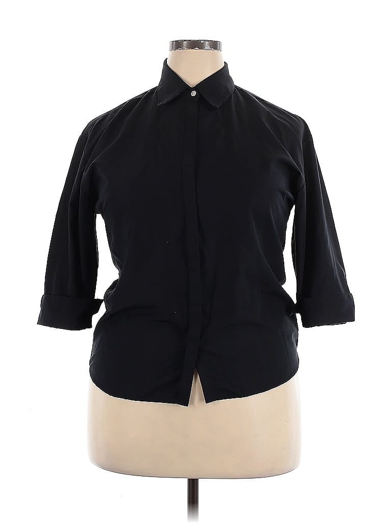 UNITI Black 3/4 Sleeve Blouse Size 3X - photo 1