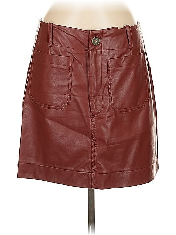 Maeve by Anthropologie Faux Leather Skirt (view 1)