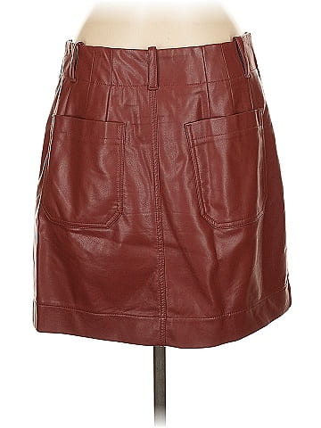 Maeve by Anthropologie Faux Leather Skirt (view 2)