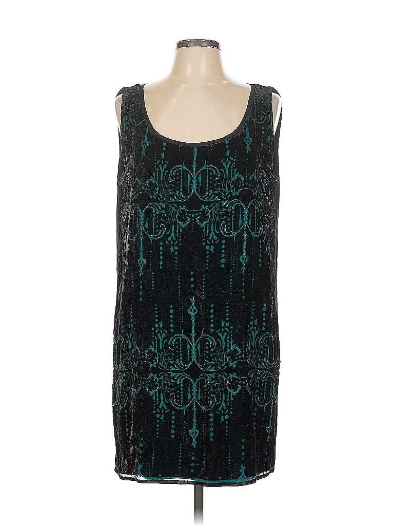 Hale Bob Graphic Teal Casual Dress Size L - photo 1