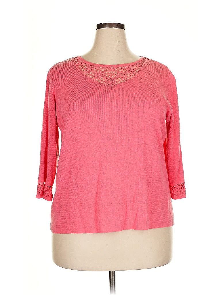 Sag Harbor Pink Long Sleeve Top Size 2X - photo 1