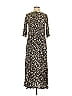 Pashmina 100% Viscose Print Brown Black Casual Dress Size XS - photo 1