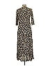 Pashmina 100% Viscose Print Brown Black Casual Dress Size XS - photo 2