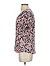 Hinge 100% Viscose Floral Pink Short Sleeve Blouse Size XS - photo 5