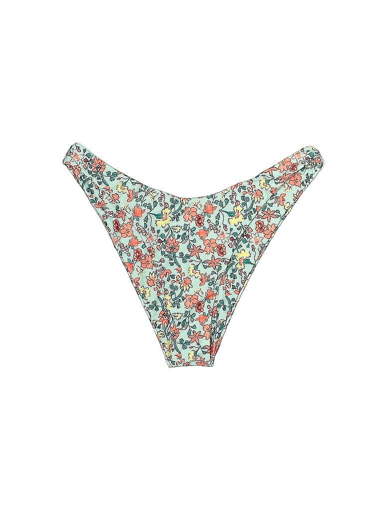 Zaful Floral Ivory Swimsuit Bottoms Size L - photo 1