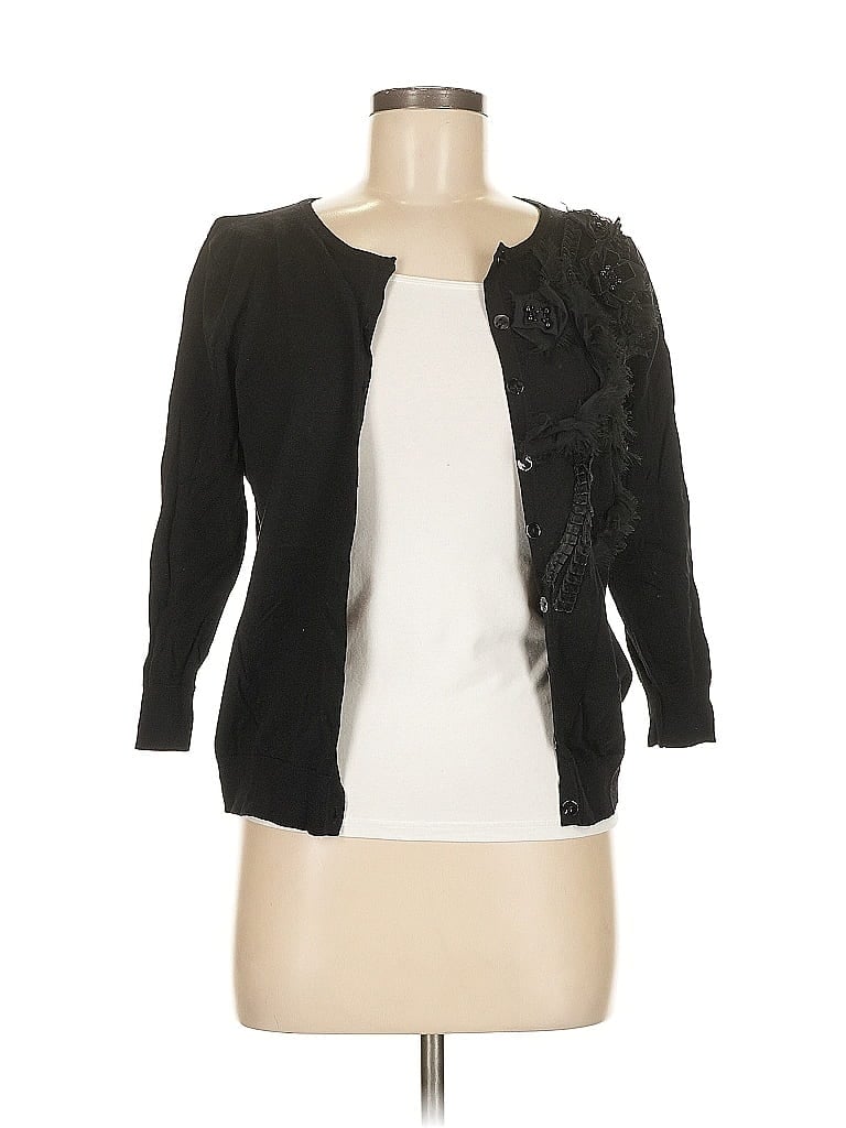 August Silk Black Cardigan Size S - photo 1