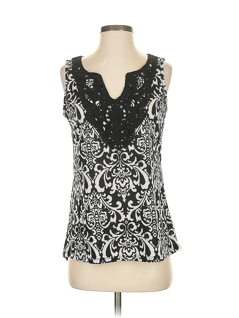 Pre-owned Perseption Concept Sleeveless Blouse In Black
