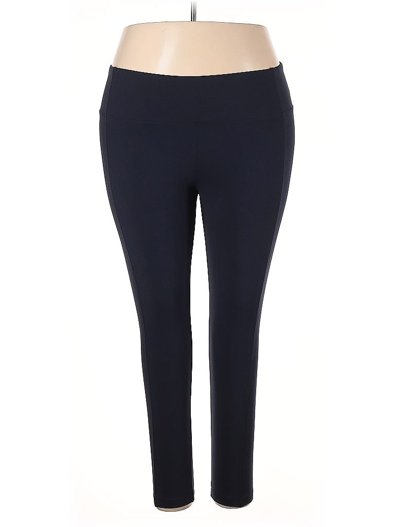 Marika Solid Blue Active Pants Size 2X - photo 1