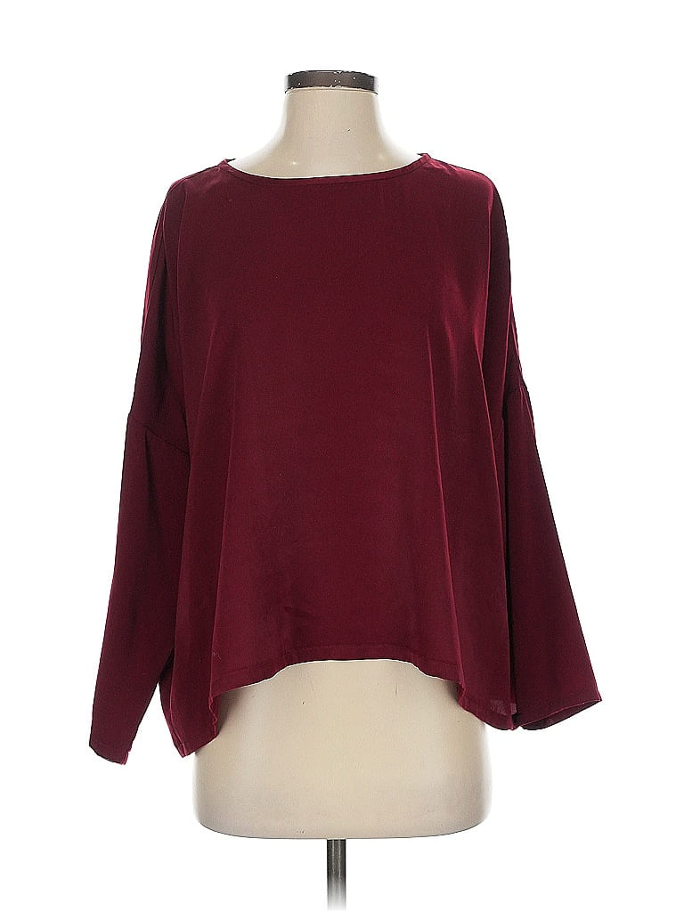 Xirena 100% Polyester Burgundy 3/4 Sleeve Top Size S - photo 1