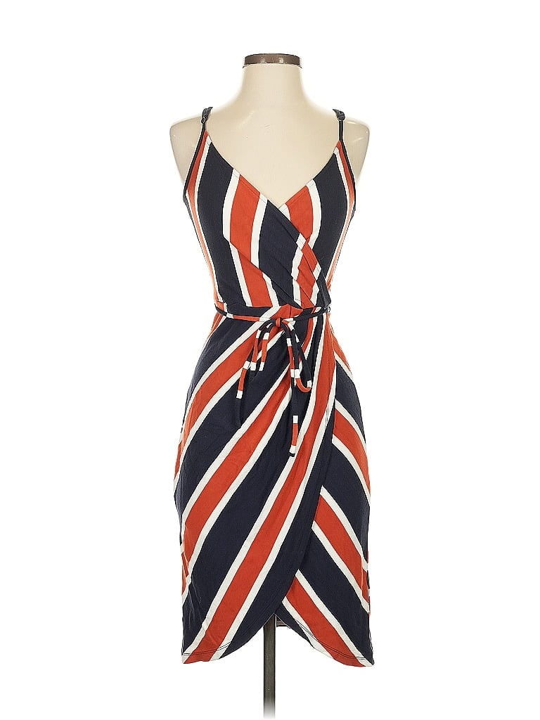 Market and Spruce Stripes Orange Casual Dress Size XS - photo 1