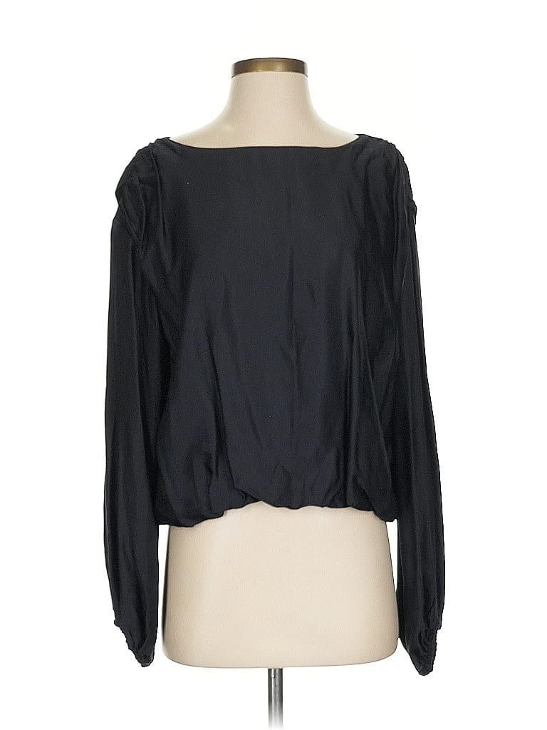 Pre-owned By Anthropologie Long Sleeve Blouse In Black
