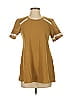 LOGO by Lori Goldstein 100% Cotton Gold Short Sleeve Top Size XXS - photo 1