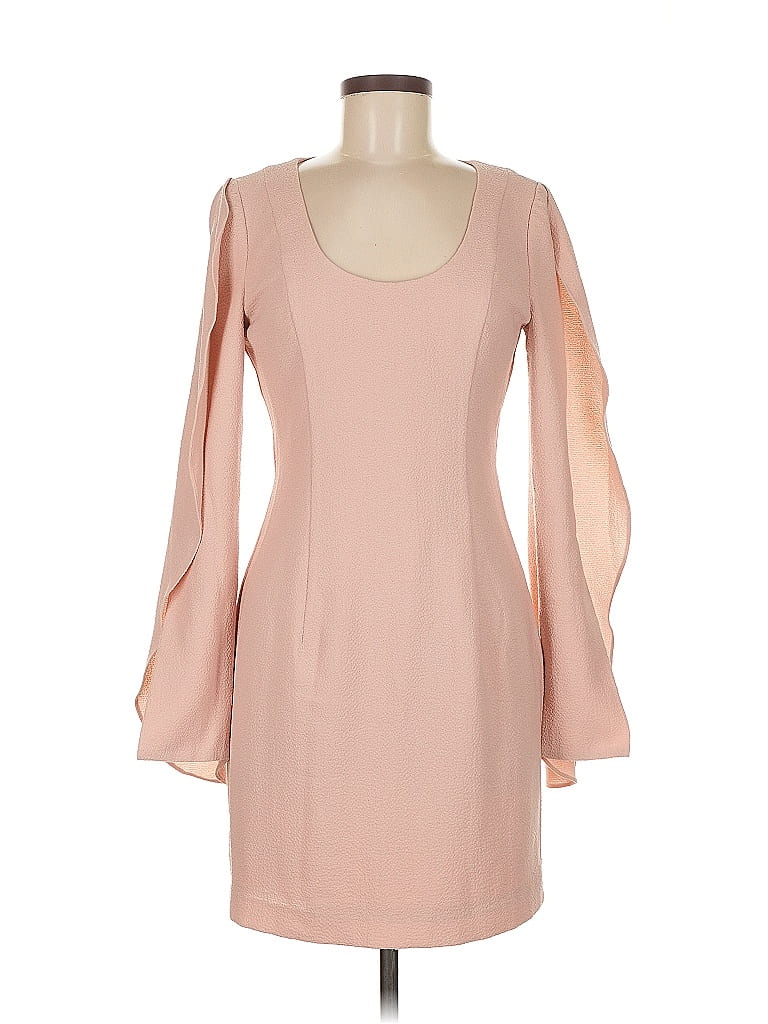 Black Halo Solid Pink Cocktail Dress Size 6 - photo 1