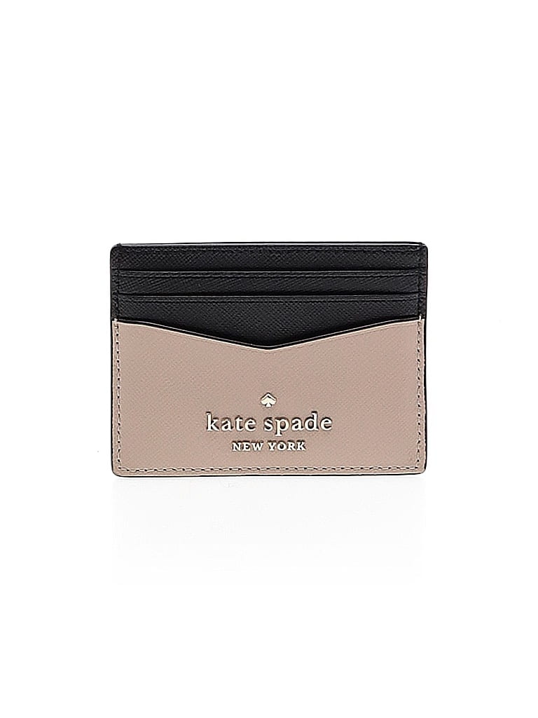 Kate Spade New York 100% Leather Gold Ivory Leather Card Holder One size - photo 1