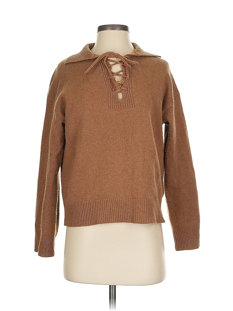 Nili Lotan 100% Wool Brown Wool Pullover Sweater Size XS - photo 1