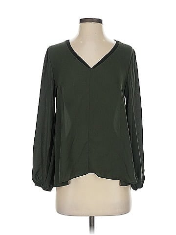Aqua Long Sleeve Blouse (view 1)