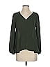 Aqua 100% Polyester Green Long Sleeve Blouse Size XS - photo 1