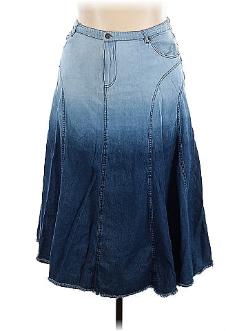 The Pyramid Collection Denim Skirt (view 1)
