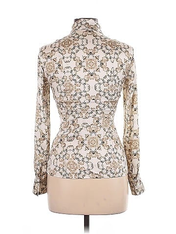 Cache Long Sleeve Silk Top (view 2)