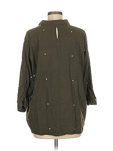 Zara Basic 3/4 Sleeve Button-Down Shirt (view 2)