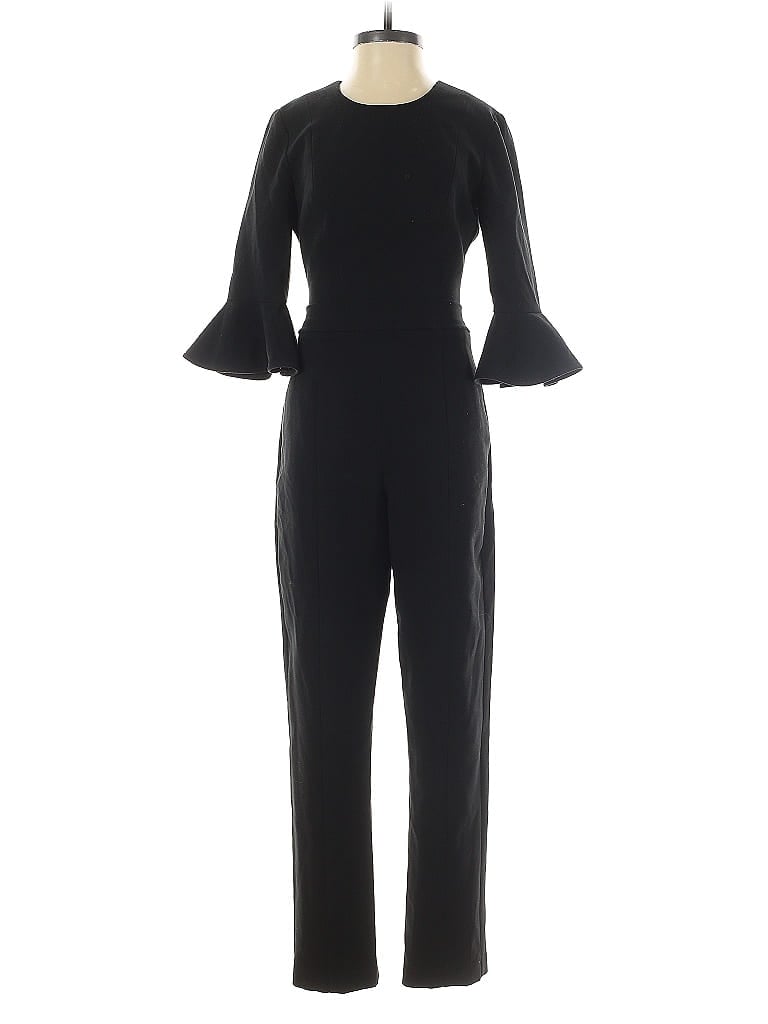 Black Halo Solid Black Jumpsuit Size 0 - photo 1