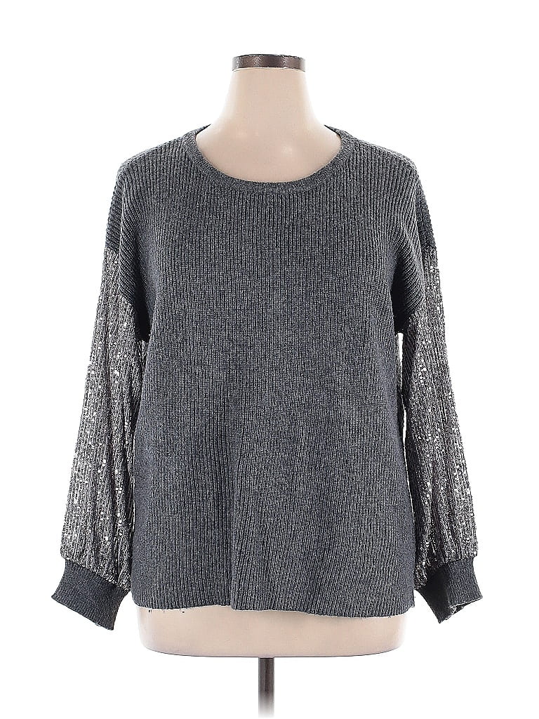 Pre-owned Vince Camuto Pullover Sweater In Gray