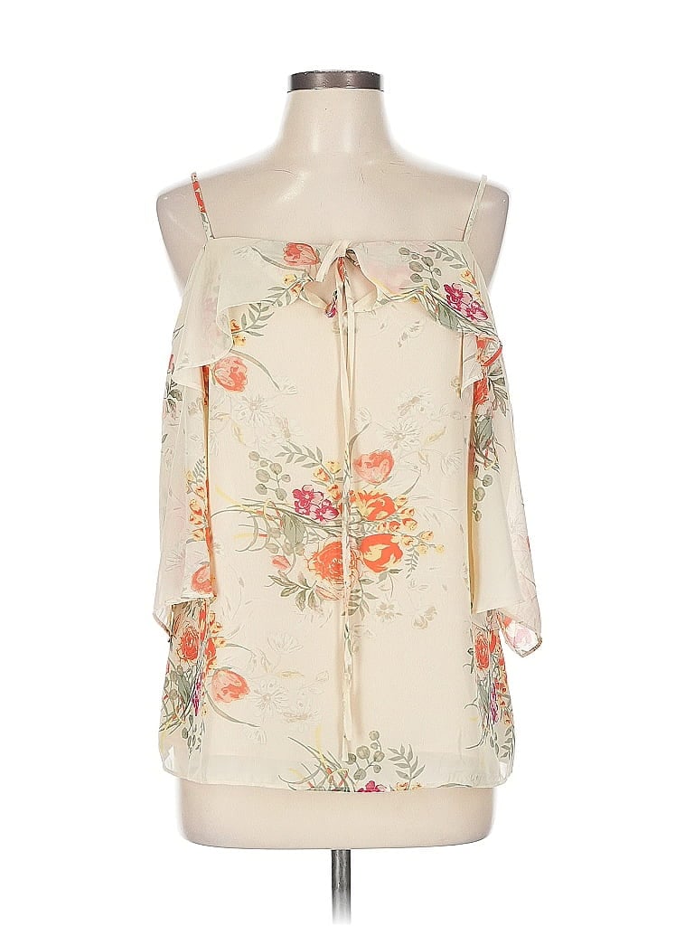Soho 100% Polyester Ivory 3/4 Sleeve Blouse Size M - photo 1