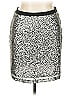Ann Taylor LOFT Outlet 100% Polyester Metallic Silver Formal Skirt Size 14 - photo 1