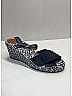 Chloé Blue Peep Toe Espadrille Wedge Size EU 40 - photo 10