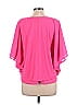 Jennifer Lopez 100% Polyester Pink Short Sleeve Blouse Size L - photo 2