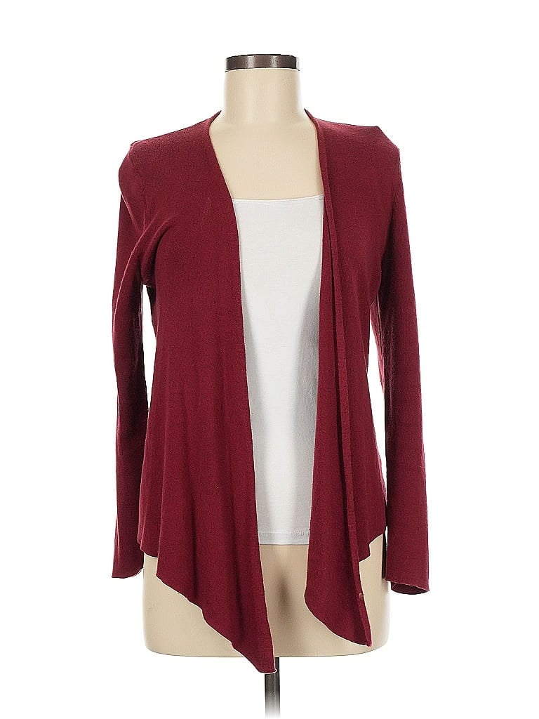 Pre-owned Nic + Zoe Cardigan Sweater In Burgundy