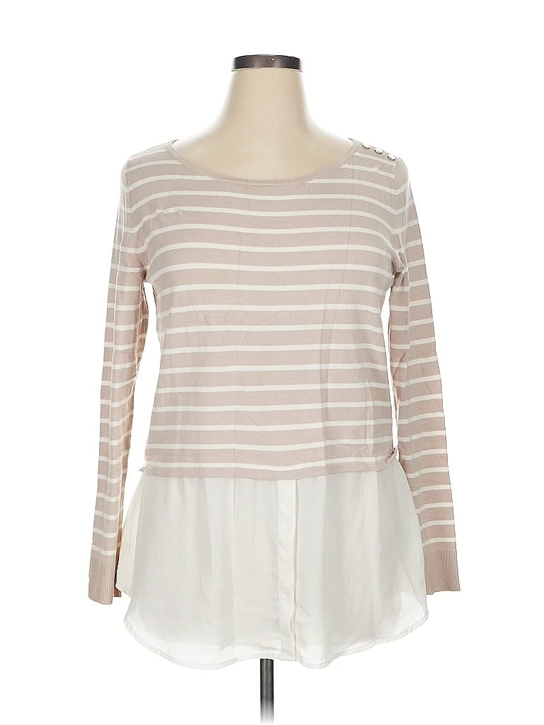 Pre-owned 7th Avenue Design Studio New York & Company Long Sleeve Blouse In Brown