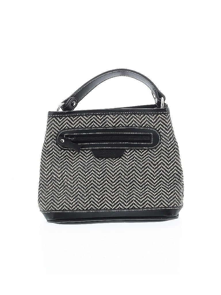 Esprit Chevron-herringbone Black Satchel One size - photo 1