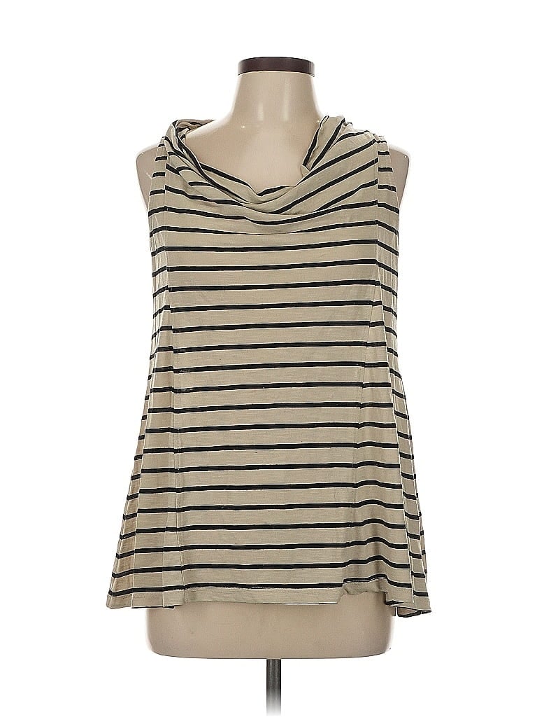 August Silk Tan Sleeveless T-Shirt Size L - photo 1