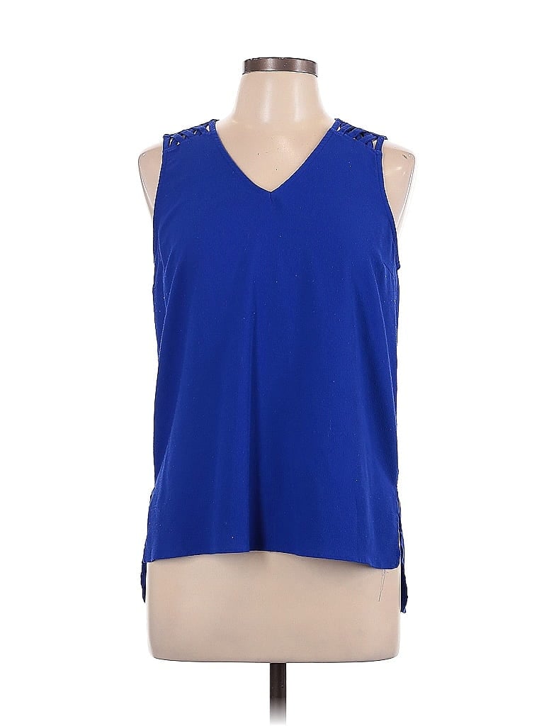 Charming Charlie Blue Sleeveless Blouse Size L - photo 1