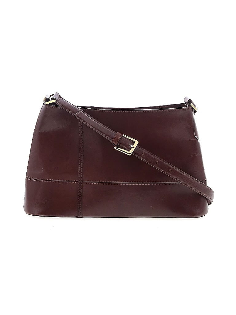 Etienne Aigner 100% Leather Burgundy Brown Leather Crossbody Bag One size - photo 1
