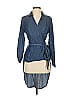 Soho JEANS NEW YORK & COMPANY 100% Lyocell Blue Long Sleeve Blouse Size S - photo 1