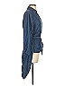 Soho JEANS NEW YORK & COMPANY 100% Lyocell Blue Long Sleeve Blouse Size S - photo 4