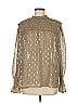 Elan 100% Polyester Gold Long Sleeve Blouse Size M - photo 1