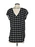 DR2 100% Polyester Black Short Sleeve Blouse Size S - photo 2