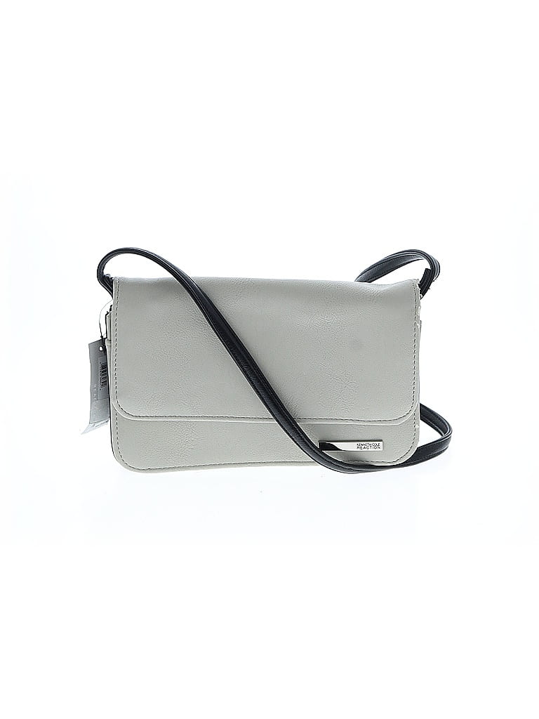 Kenneth Cole REACTION Solid Gray Ivory Crossbody Bag One size - photo 1