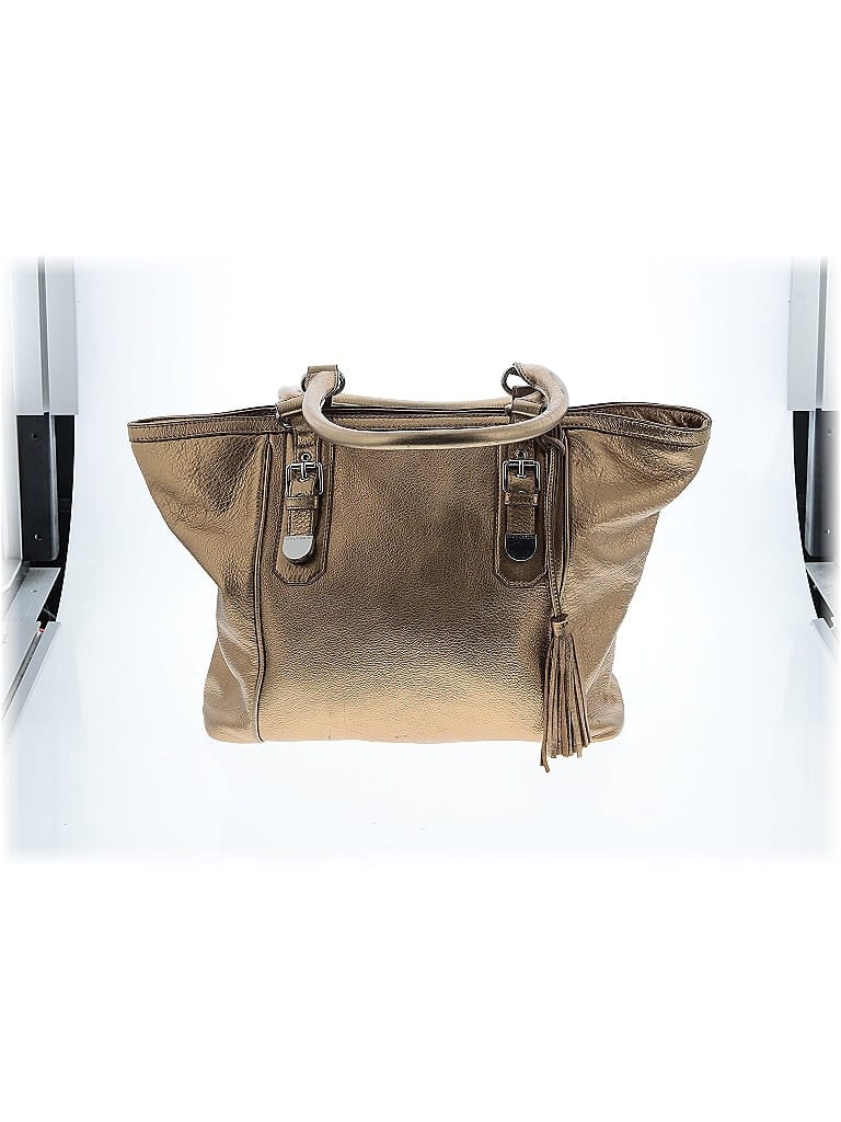 Vince Camuto 100% Leather Metallic Gold Leather Tote One size - photo 1
