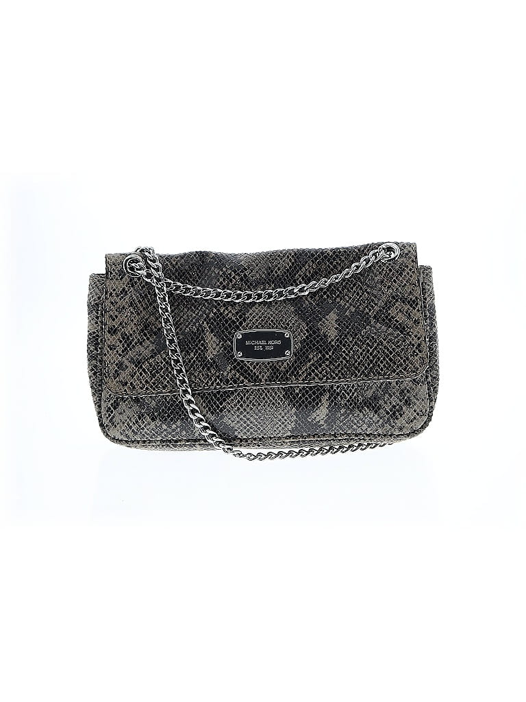 MICHAEL Michael Kors Camo Gray Tan Shoulder Bag One size - photo 1
