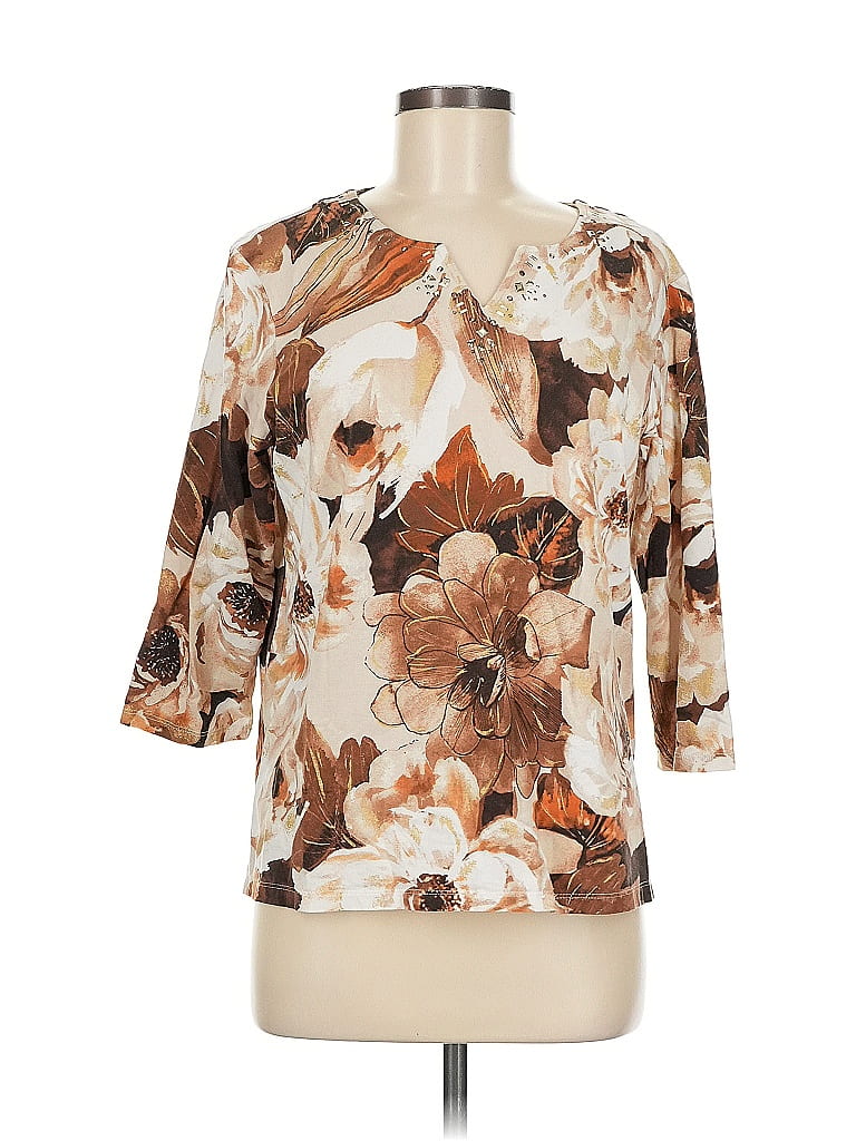Plus Size Alfred Dunner 3/4 Sleeve Geometric Blouse - Boscov's