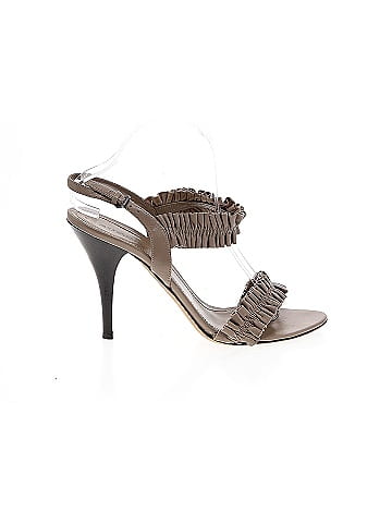 Burberry Ruffled Leather Slingback Sandals 105mm (view 1)