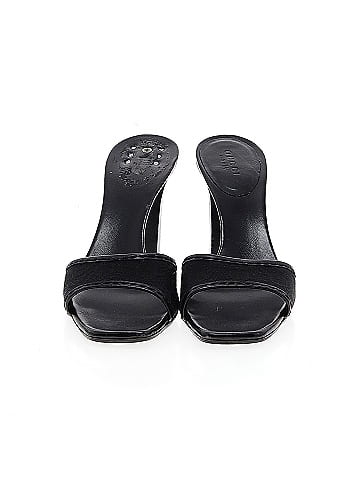 Gucci GG Canvas and Leather Mule Sandals 100mm (view 2)