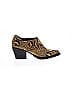 Chloé Animal Print Gold Yellow Embossed Leather Heels Size 7 - photo 1