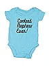 Carter's 100% Cotton Print Blue Short Sleeve Onesie Size Newborn - photo 1