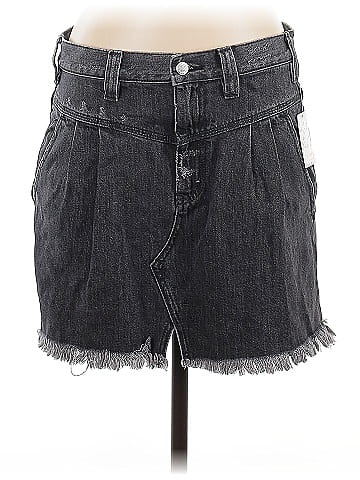 We the Free Denim Skirt (view 1)
