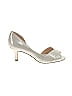 Nina Metallic Ivory Silver Heels Size 8 - photo 1